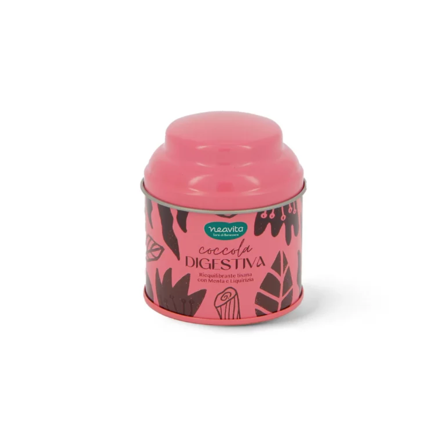 Barattolo in latta con infuso sfuso - Coccola Digestiva - Neavita