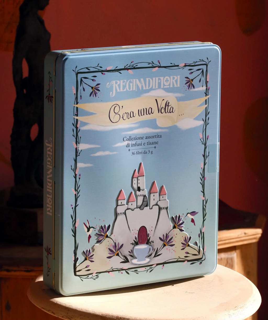 Cofanetto di latta - Magico Castello - Regina di Fiori