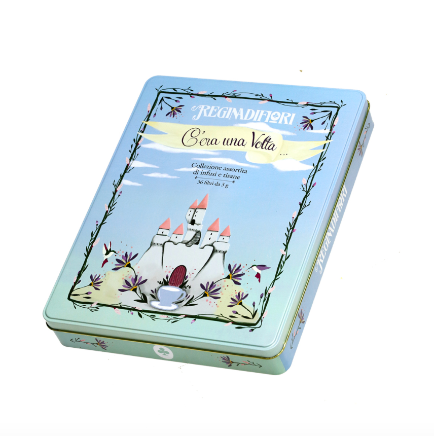 Cofanetto di latta - Magico Castello - Regina di Fiori