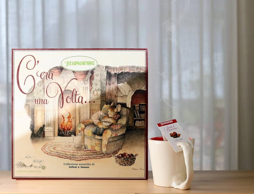Cofanetto di legno illustrato - C'era una volta - Regina di Fiori