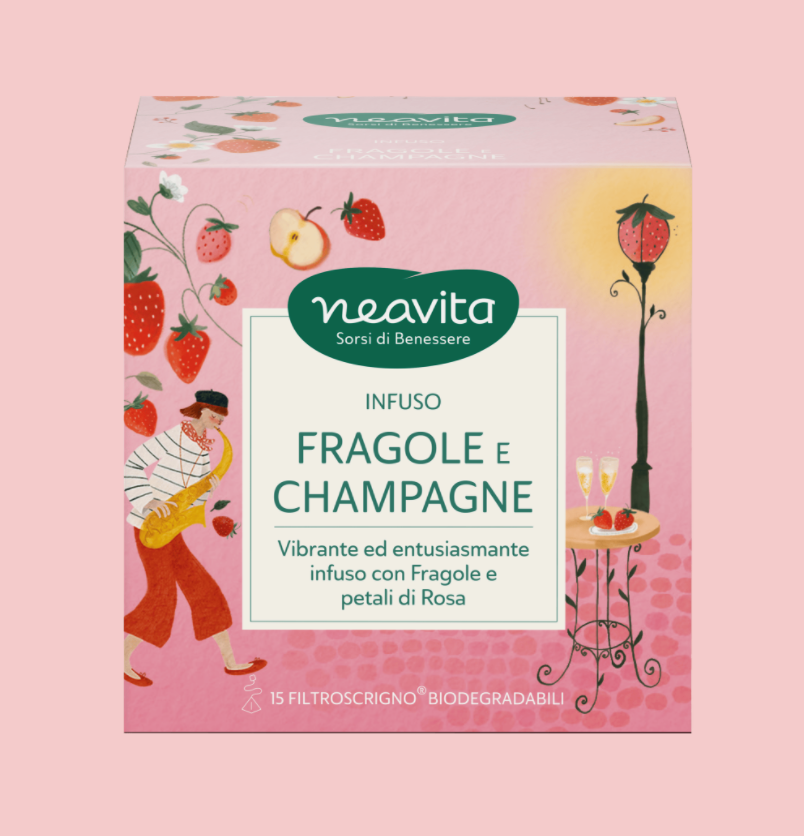 Tisana FiltroScrigno - Fragole e Champagne - Neavita