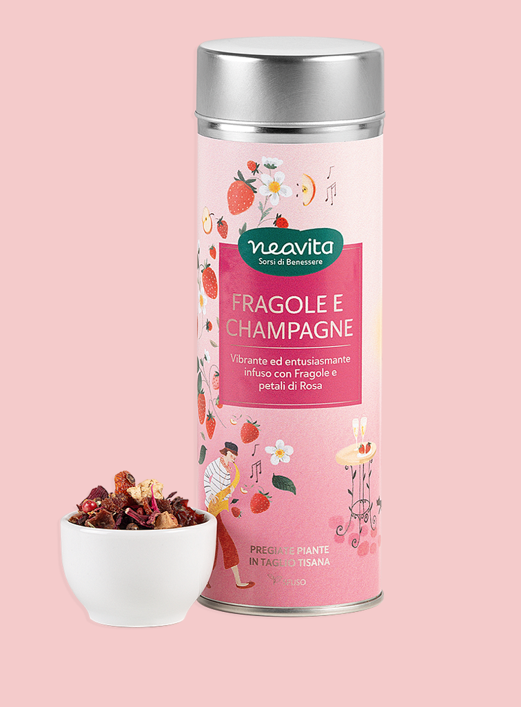 Infuso Sfuso in SilverTin - Fragole & Champagne - Neavita