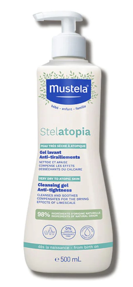 Mustela -  Stelatopia Gel Detergente Viso & Corpo - Dispenser 500 ml