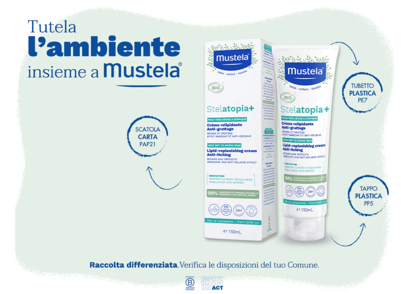 Mustela - Stelatopia Crema Relipidante BIO - Tubo