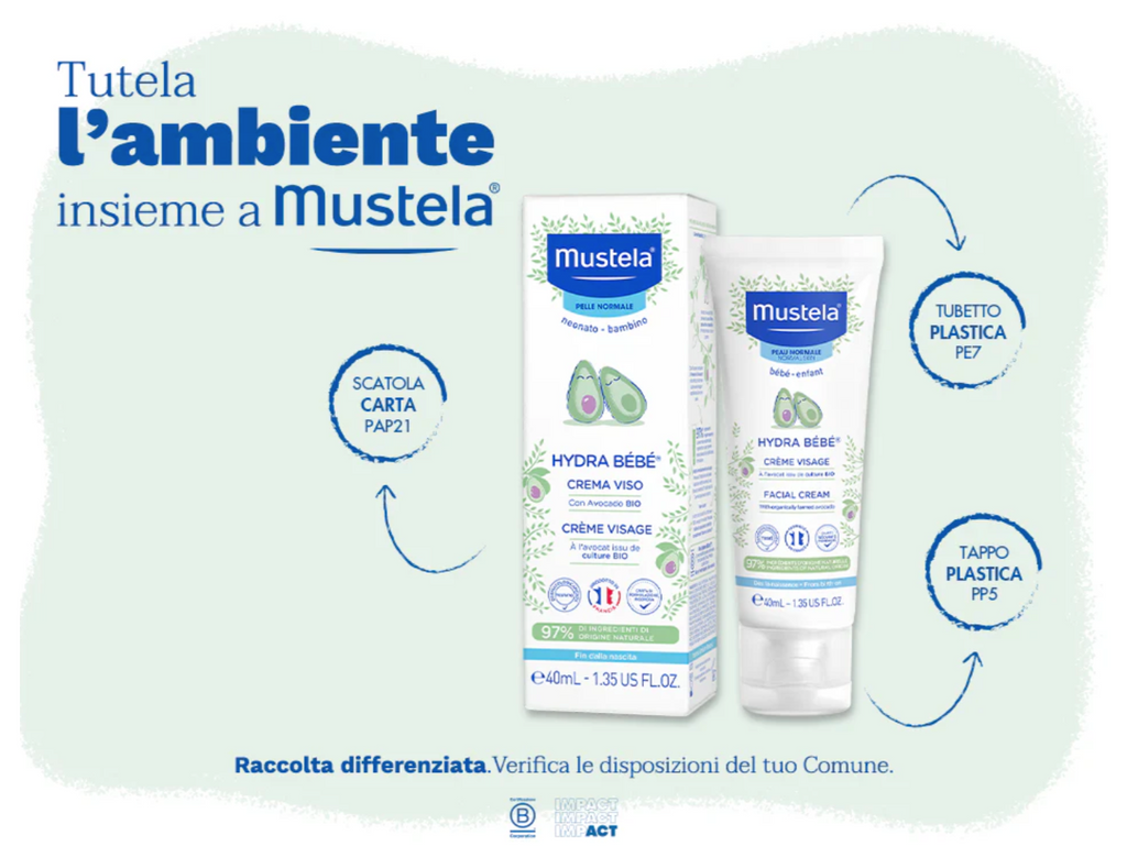 Mustela -  Hydra Bebè Crema Viso 40 ml