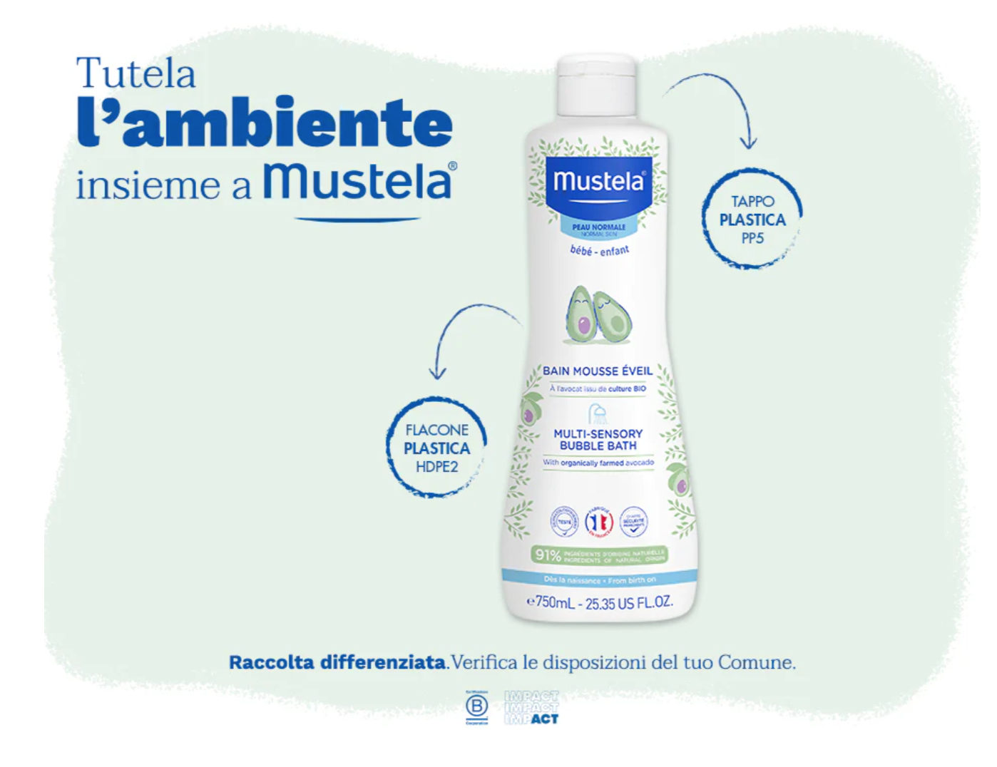 Mustela -  Bagnetto Mille Bolle 750 ml