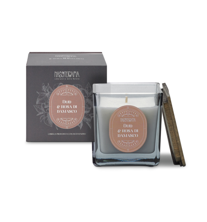 Candela profumata - Oud & Rosa di Damasco - Nasoterapia